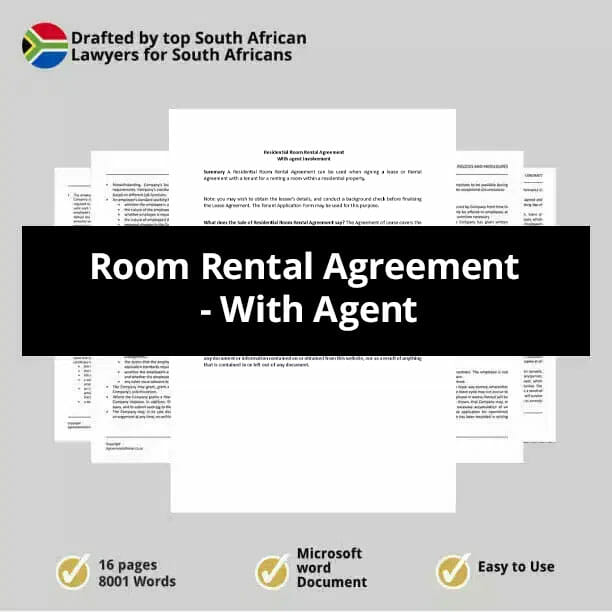 room rental agreement with real estate agent involvement