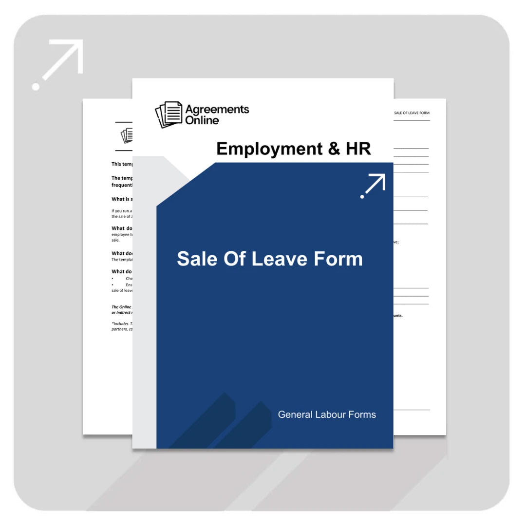 Sale of Leave Form Template - South Africa
